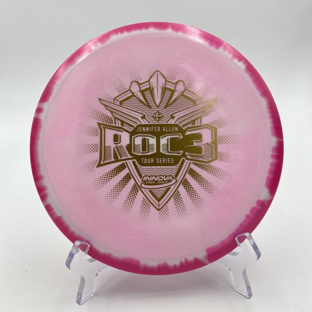 Main view of the vibrant Halo Star Innova Roc3 in 2022 Jennifer Allen Tour Series plastic.