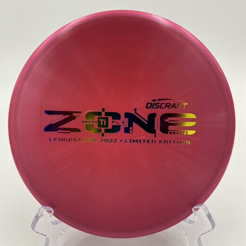 Main view of blue Discraft Ti FLX Zone in 2022 Ledgestone Edition plastic.