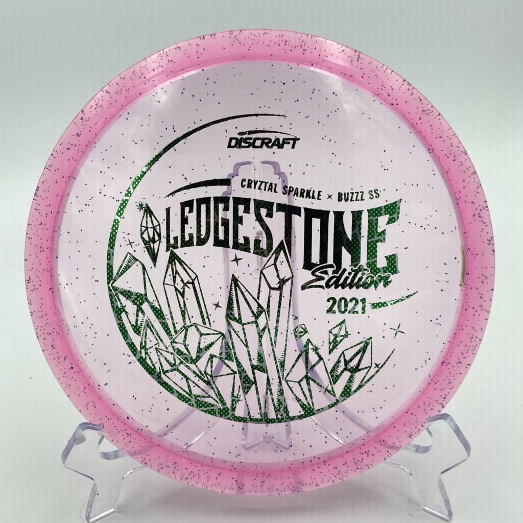 Main view of CryZtal Sparkle Discraft Buzzz SS in 2021 Ledgestone Edition plastic.