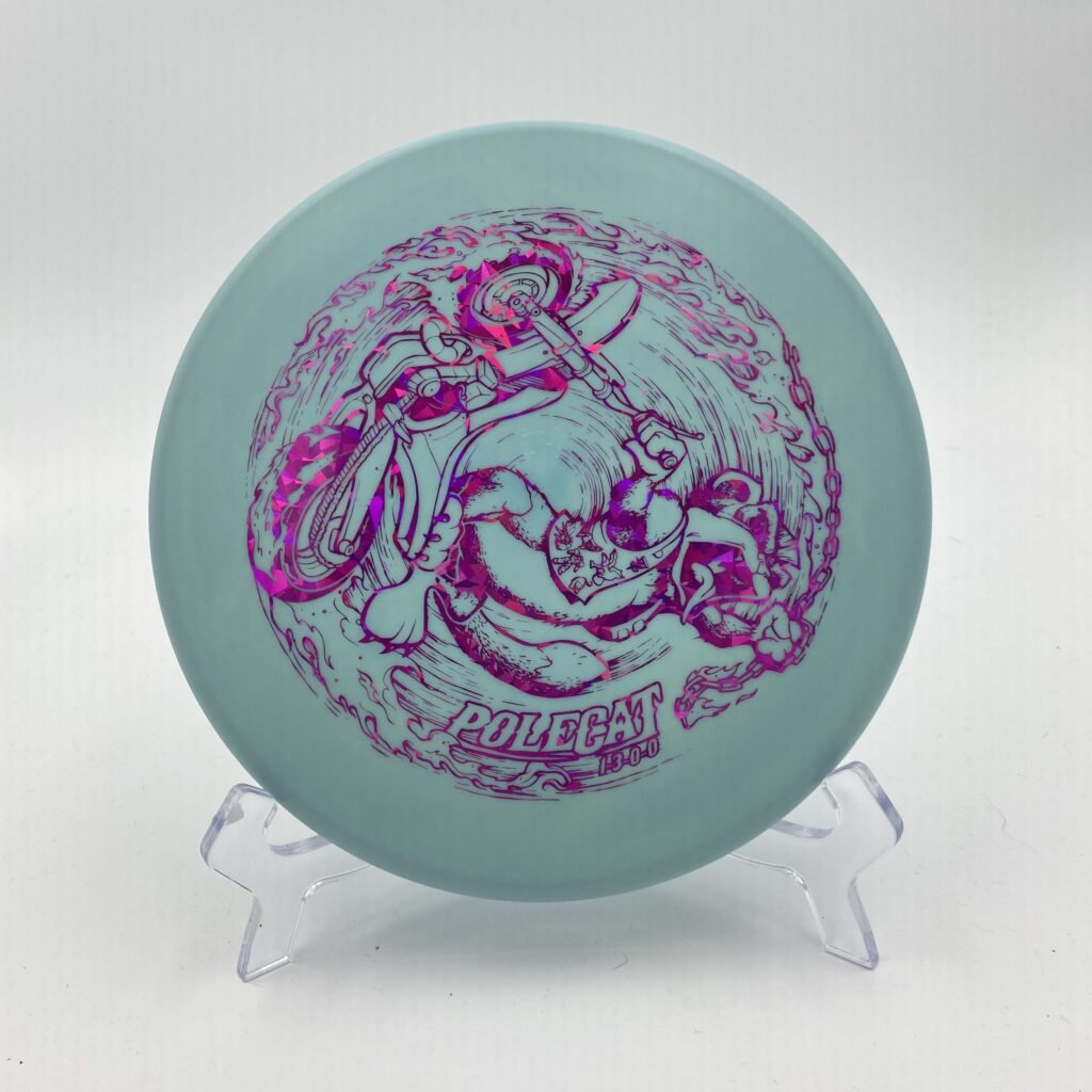 Main view of color glow Innova Polecat in DX plastic featuring the Whisker Throttle design.