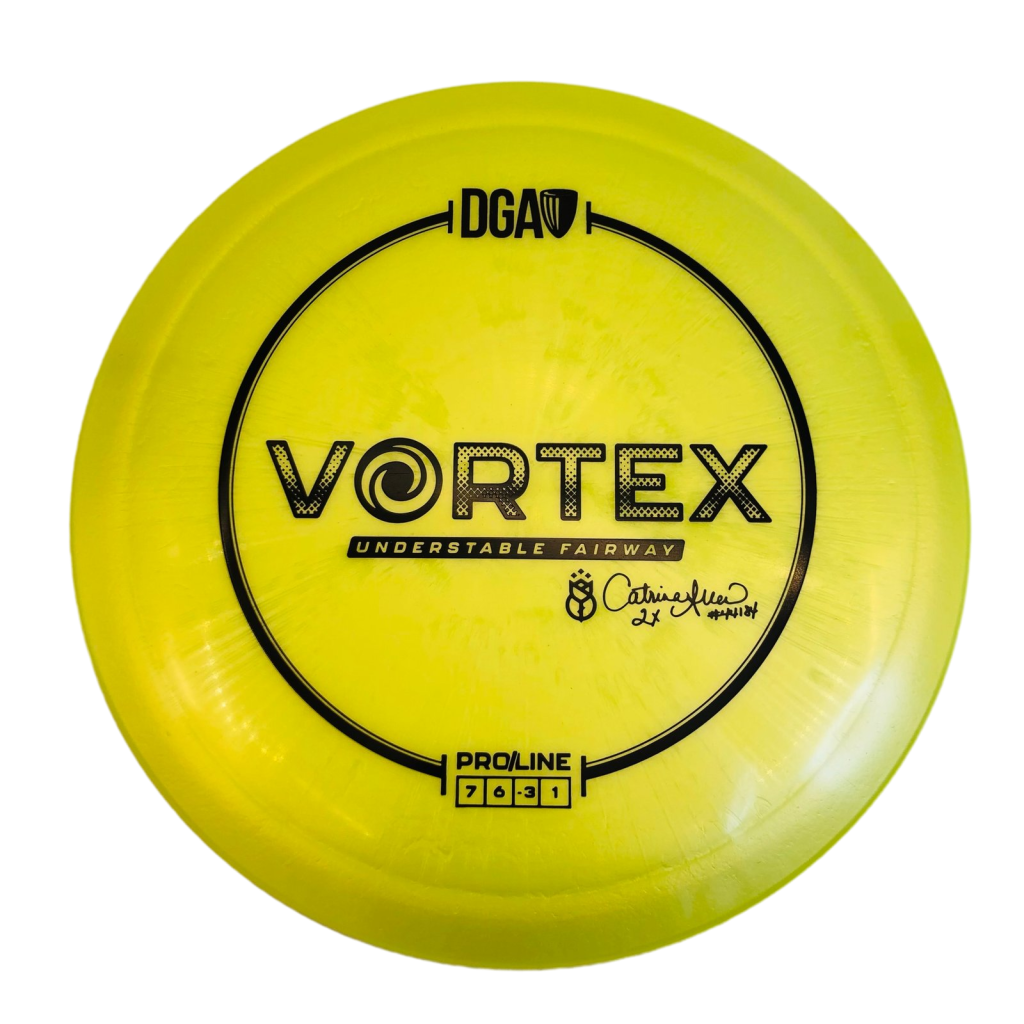 DGA Vortex in ProLine plastic featuring bright yellow coloration.
