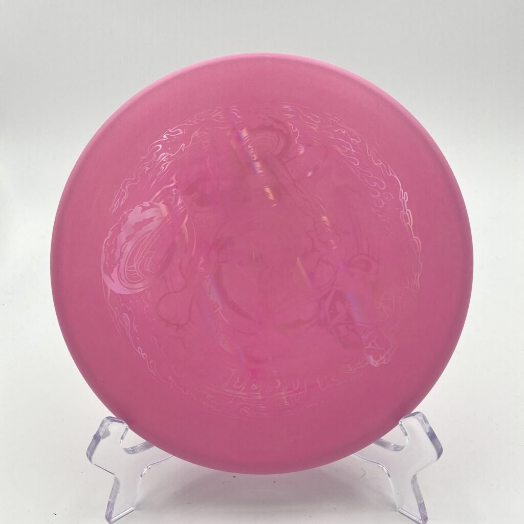 Main view of color glow Innova Polecat in DX plastic with a whimsical throttle design.