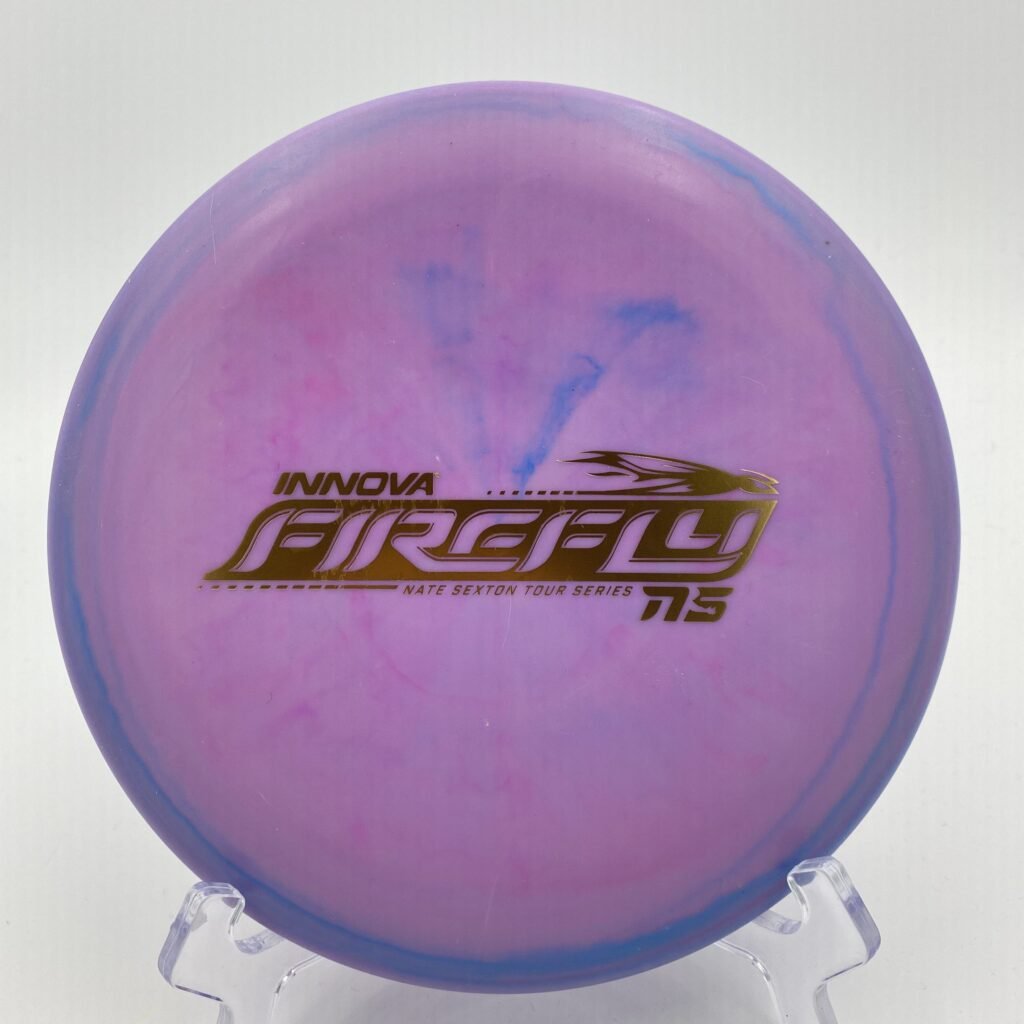 Top view of luminous green Innova Firefly in Nexus plastic 2021 Nate Sexton Tour Series.