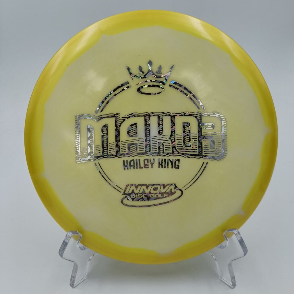 Top view of the colorful Halo Star Innova Mako3 in premium plastic for reliable performance.