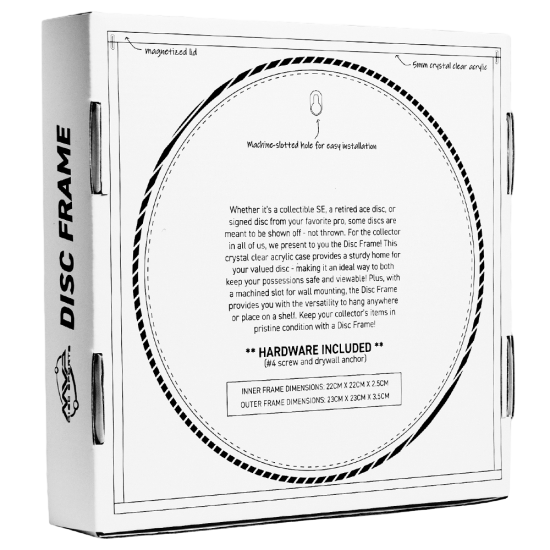Side profile of clear MVP Disc Frame