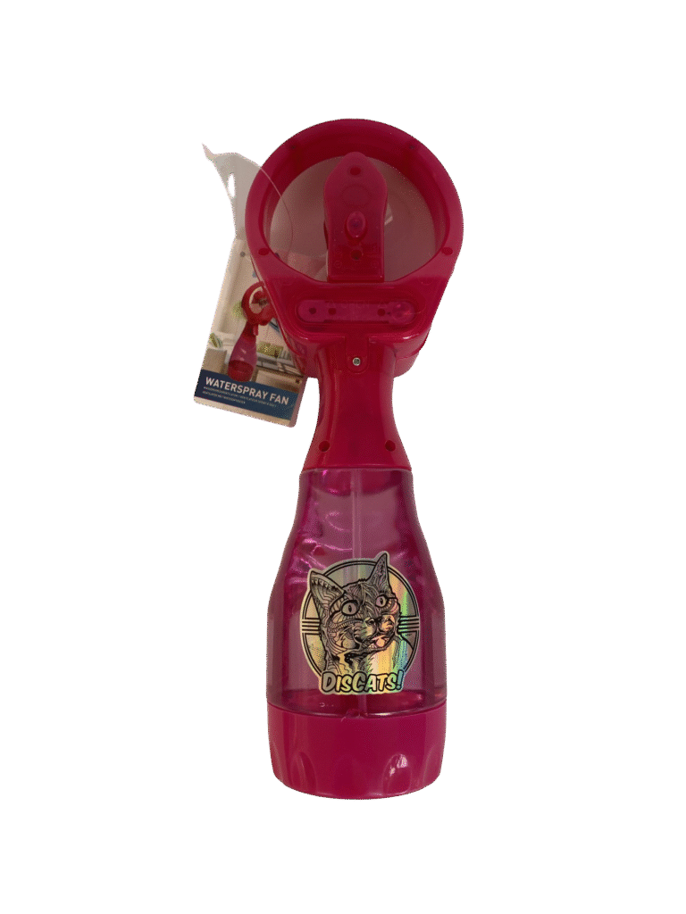 DisCats cooling system in pinkish fabric for disc golfers seeking comfort in the heat.