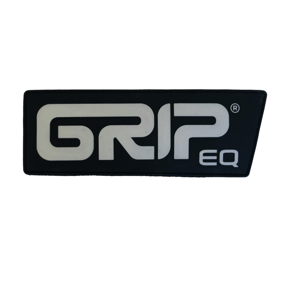 Discraft Velcro Patch in black plastic for customizing your bags and gear.