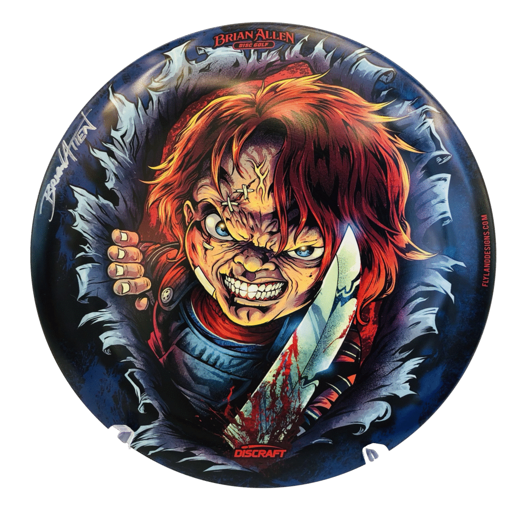 Discraft Buzzz in ESP plastic Halloween Chucky edition.