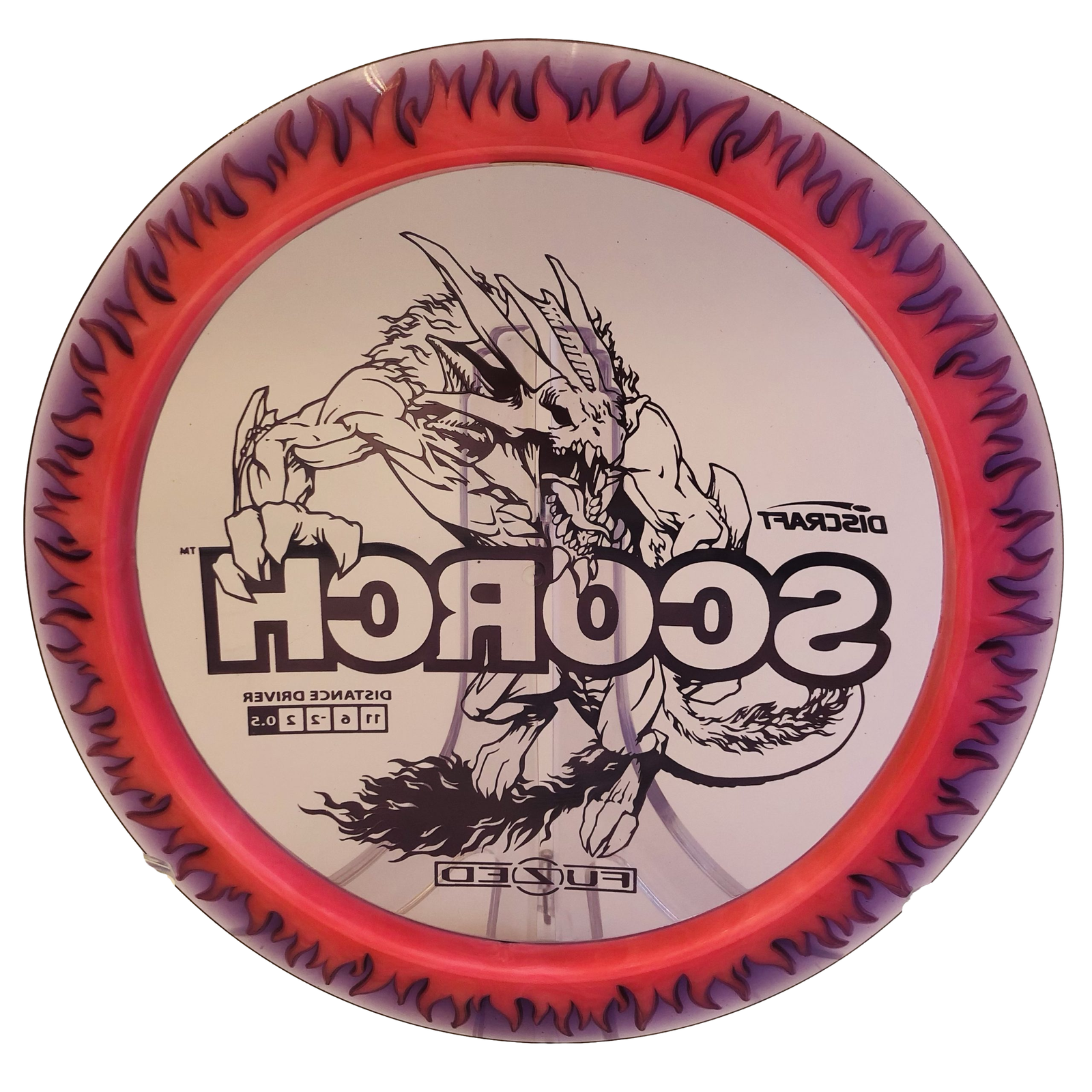 Side profile of Discraft FuZed Line Scorch disc.