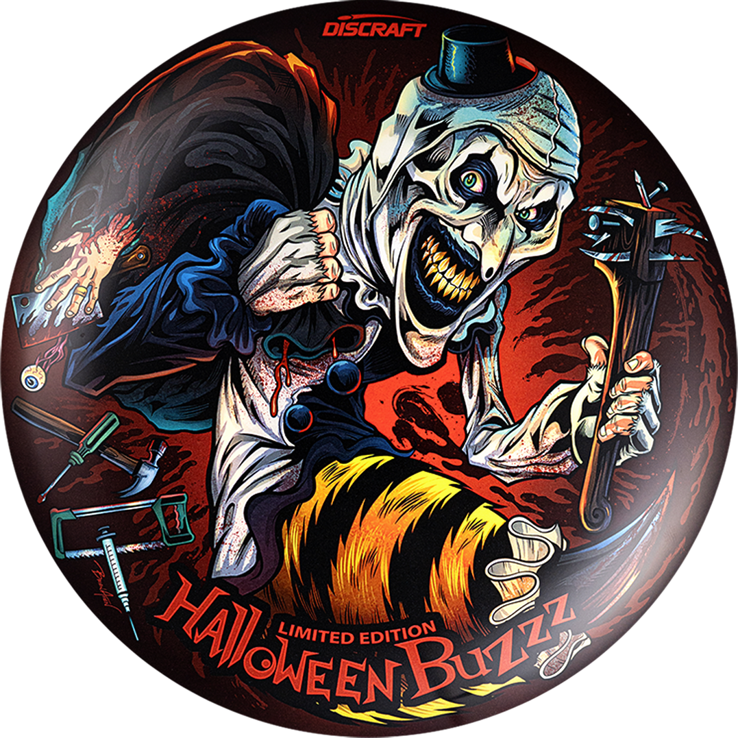 Discraft Buzzz in supercolor plastic 2025 Halloween “Buzzzifier” edition.