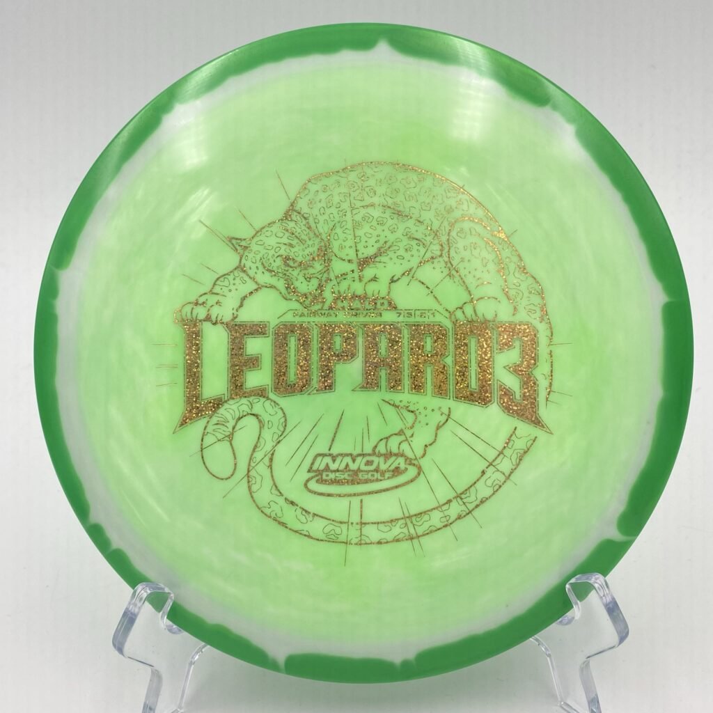 Top view of vibrant Halo Star Innova Leopard3 in 173-175g plastic.