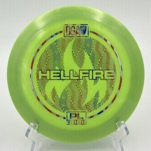 Top view of bright lime green DGA Hellfire in ProLine plastic.