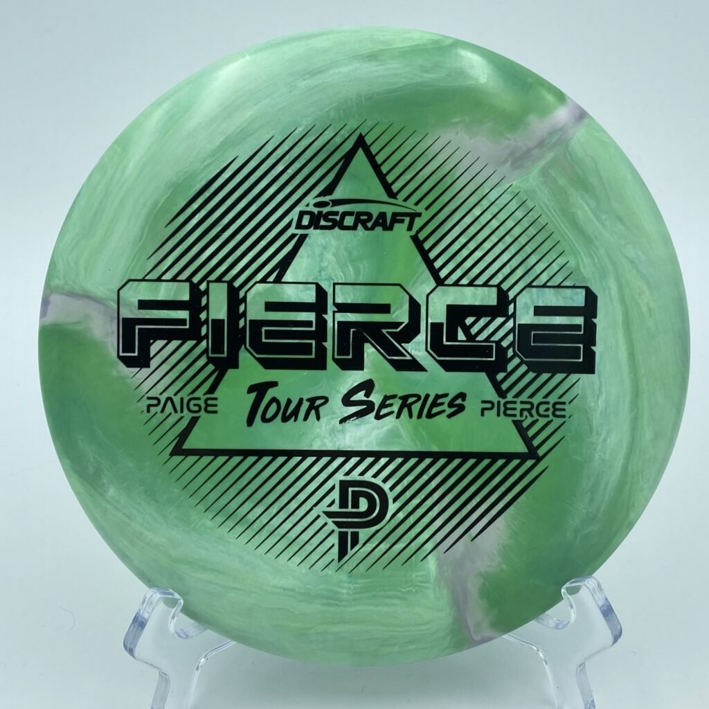 Top view of multicolor Discraft ESP Swirl Fierce in 2022 Tour Series plastic.