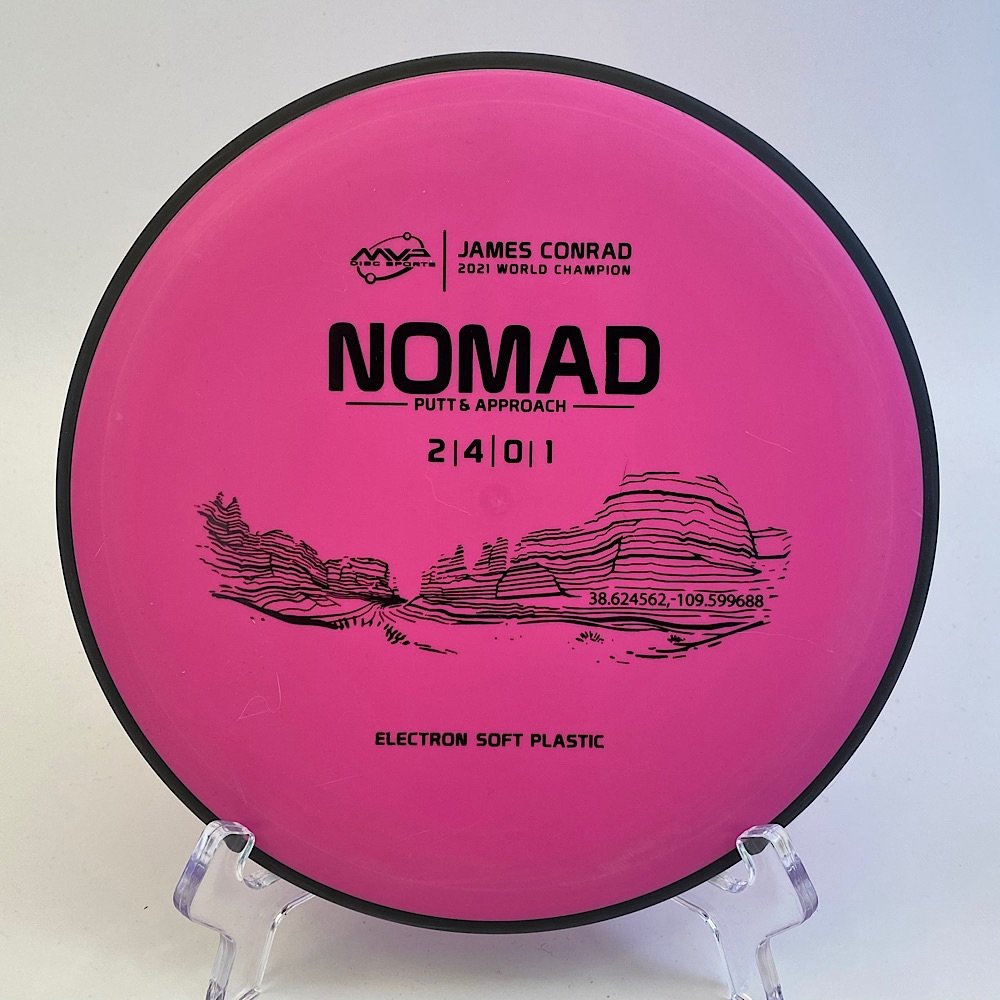 Top view of translucent MVP Electron Soft Nomad in orange plastic.