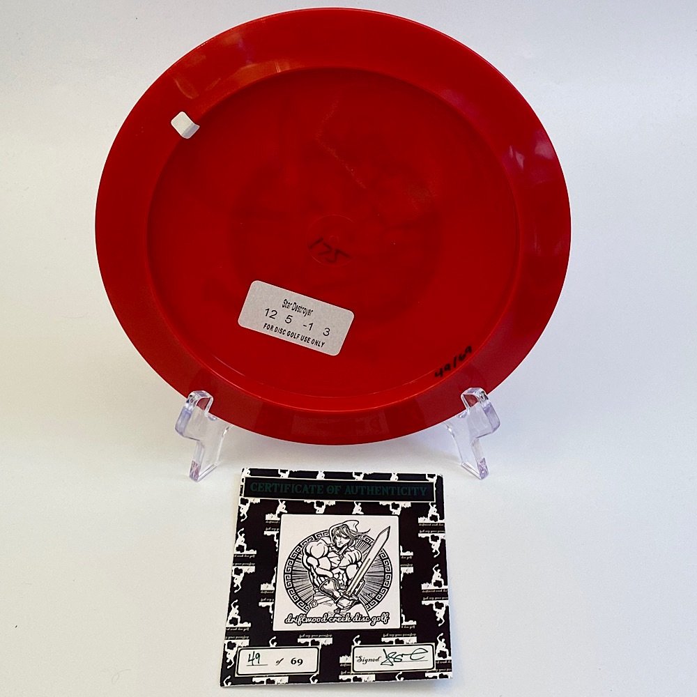 disc golf disc innova destroyer Les White stamp rare golf disc innova star destroyer certificate of authenticity
