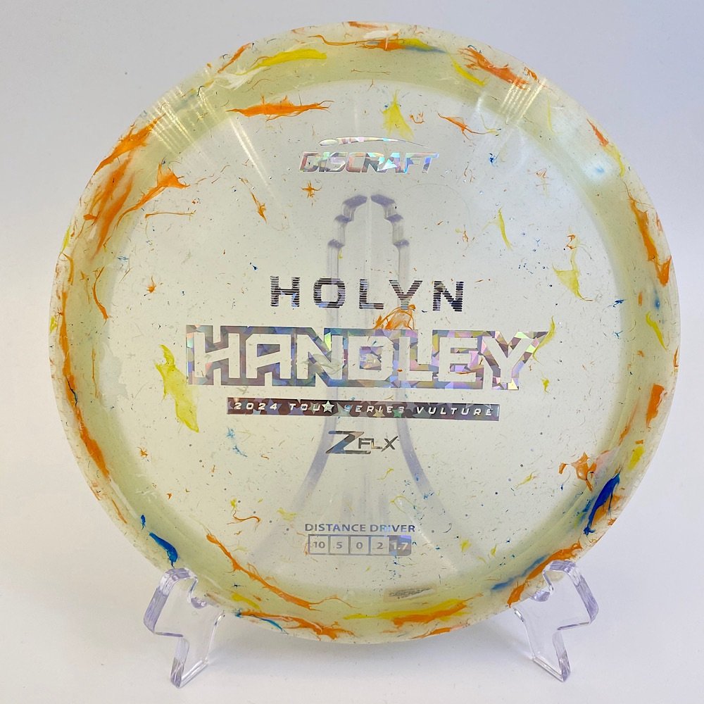 Discraft Vulture in Jawbreaker Z FLX plastic 2024 Holyn Handley Tour Series with vibrant colors.