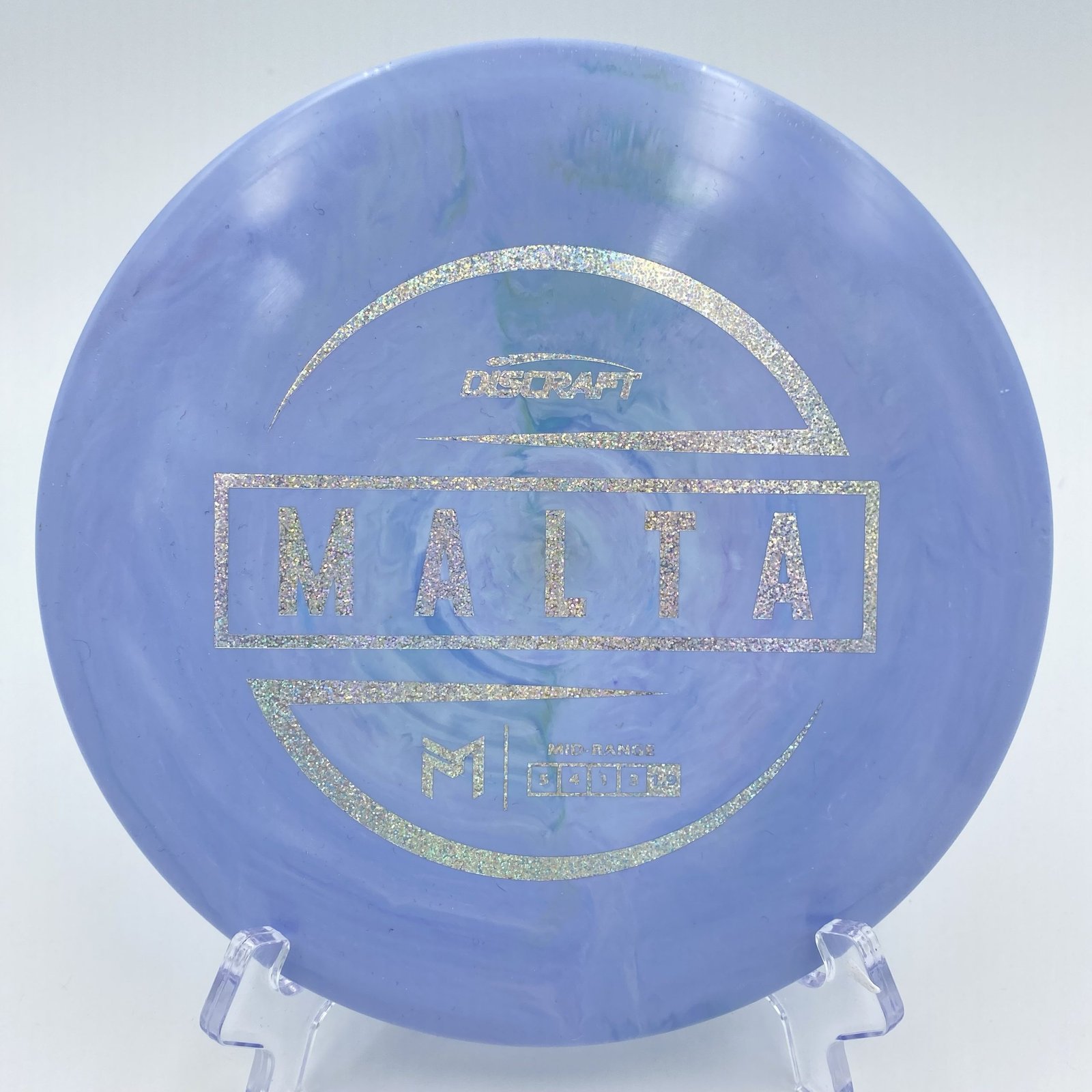 Top view of swirl Discraft Malta in ESP plastic - 6x Paul McBeth Edition.