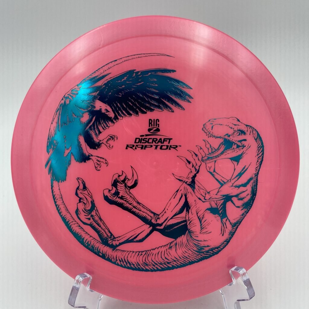 Top view of green Discraft Big Z Raptor in 173-174g plastic.