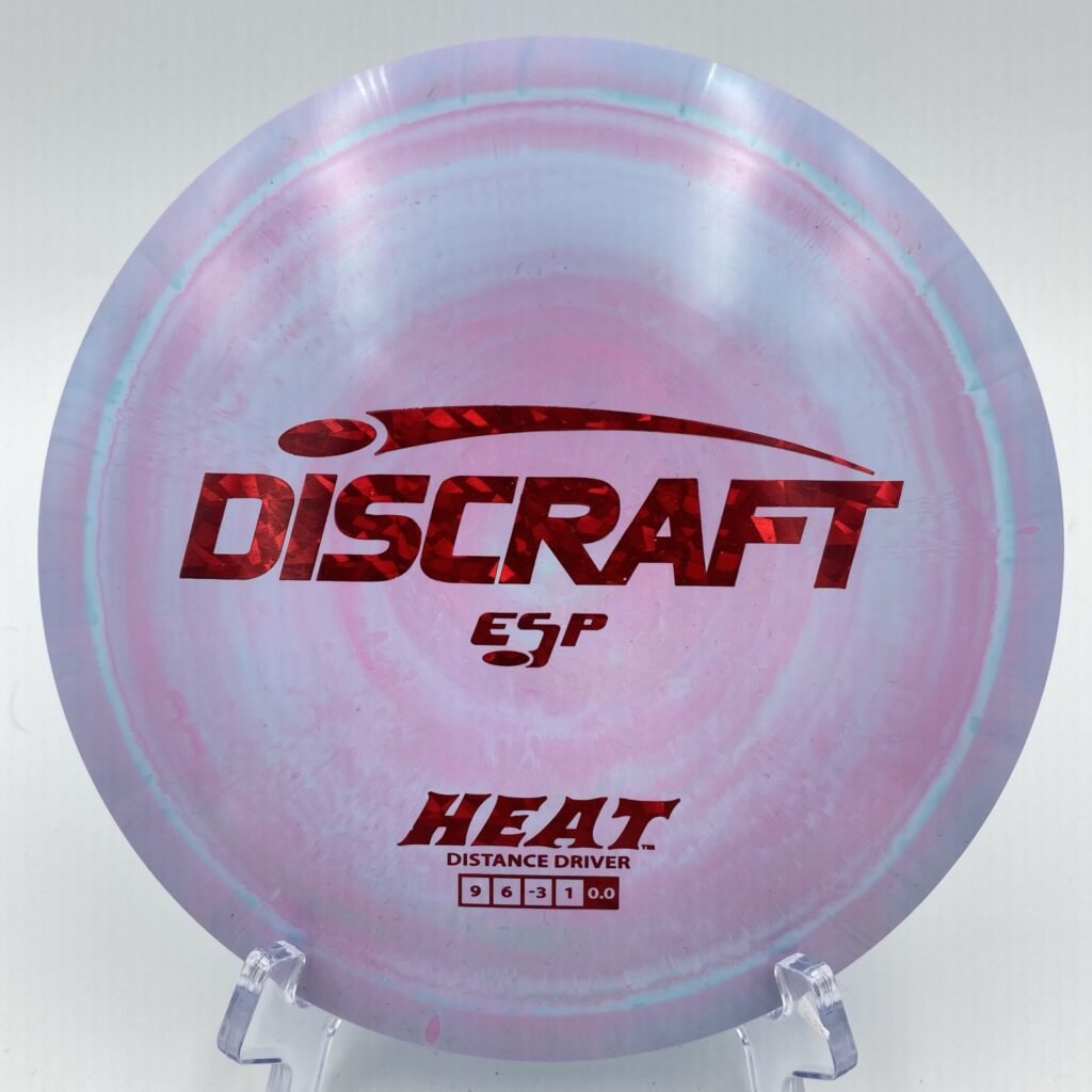 Top view of vibrant green Discraft ESP Heat in premium plastic.