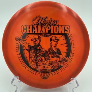 Top view of sparkling Z Swirl Discraft Buzzz in Limited Edition plastic for the 2022 Champions Cup.