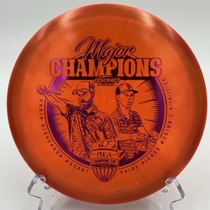 Top view of the vibrant Z Swirl Discraft Buzzz in Z plastic Limited Edition from the 2022 Champions Cup.