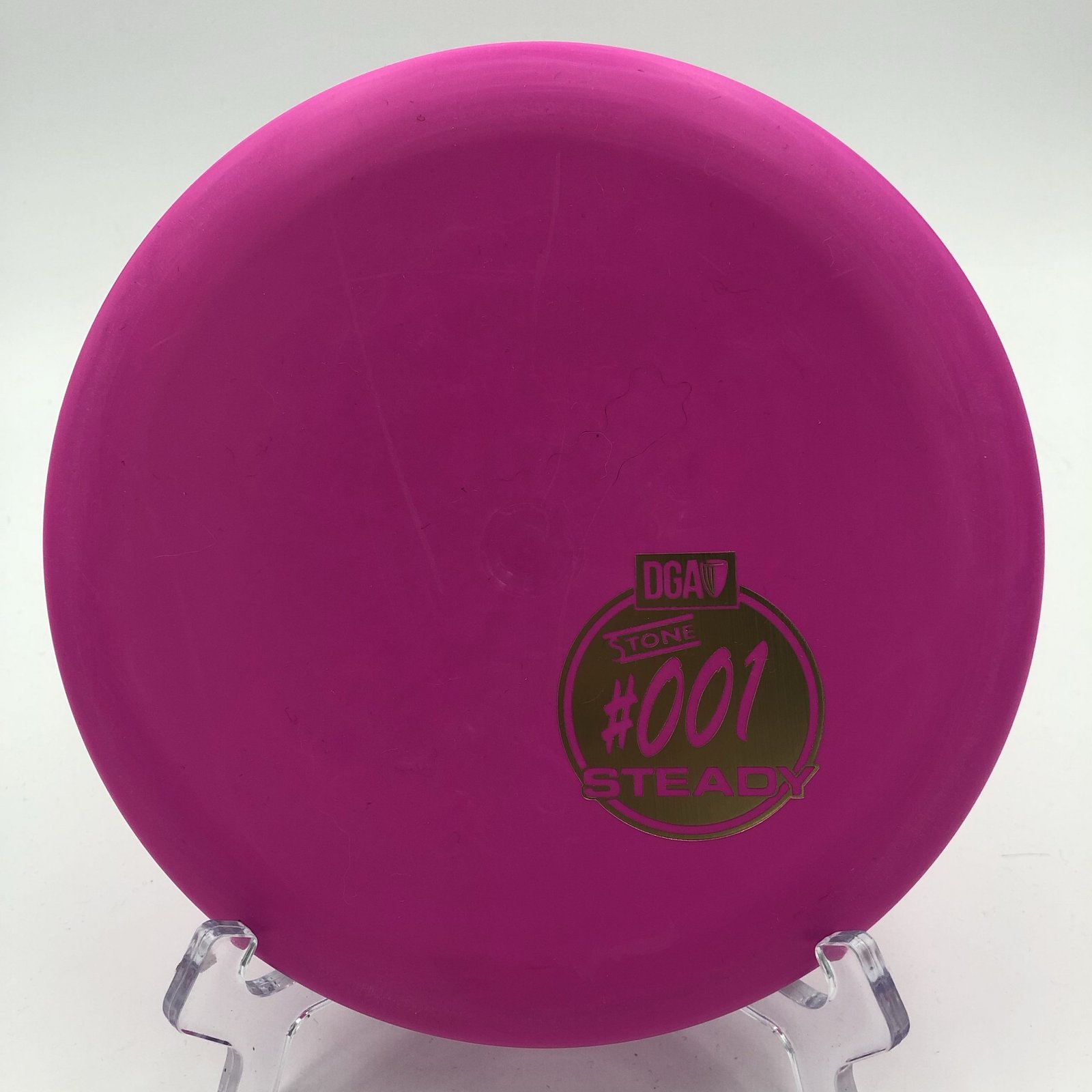 Top view of a bright DGA Stone Steady in D-Line plastic with a bead for added stability.