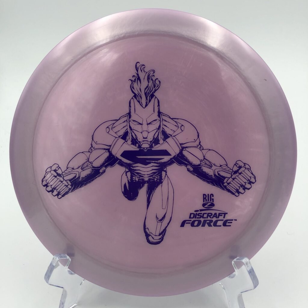 Top view of vibrant Discraft Big Z Force in 173-174g plastic.