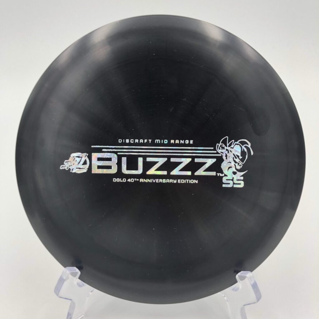 Top view of midnight blue Discraft Z Wasp SS in 40TH Anniversary Edition plastic.