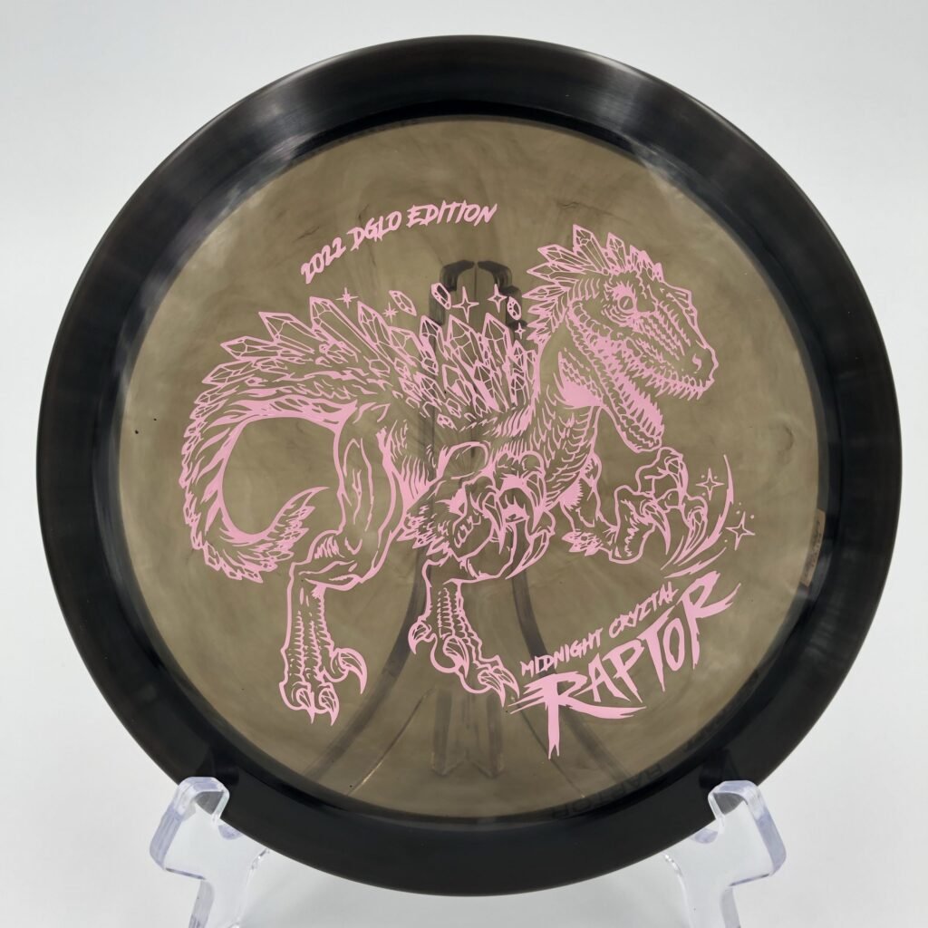 Main view of yellow Discraft CryZtal Raptor in 40TH Anniversary plastic edition.