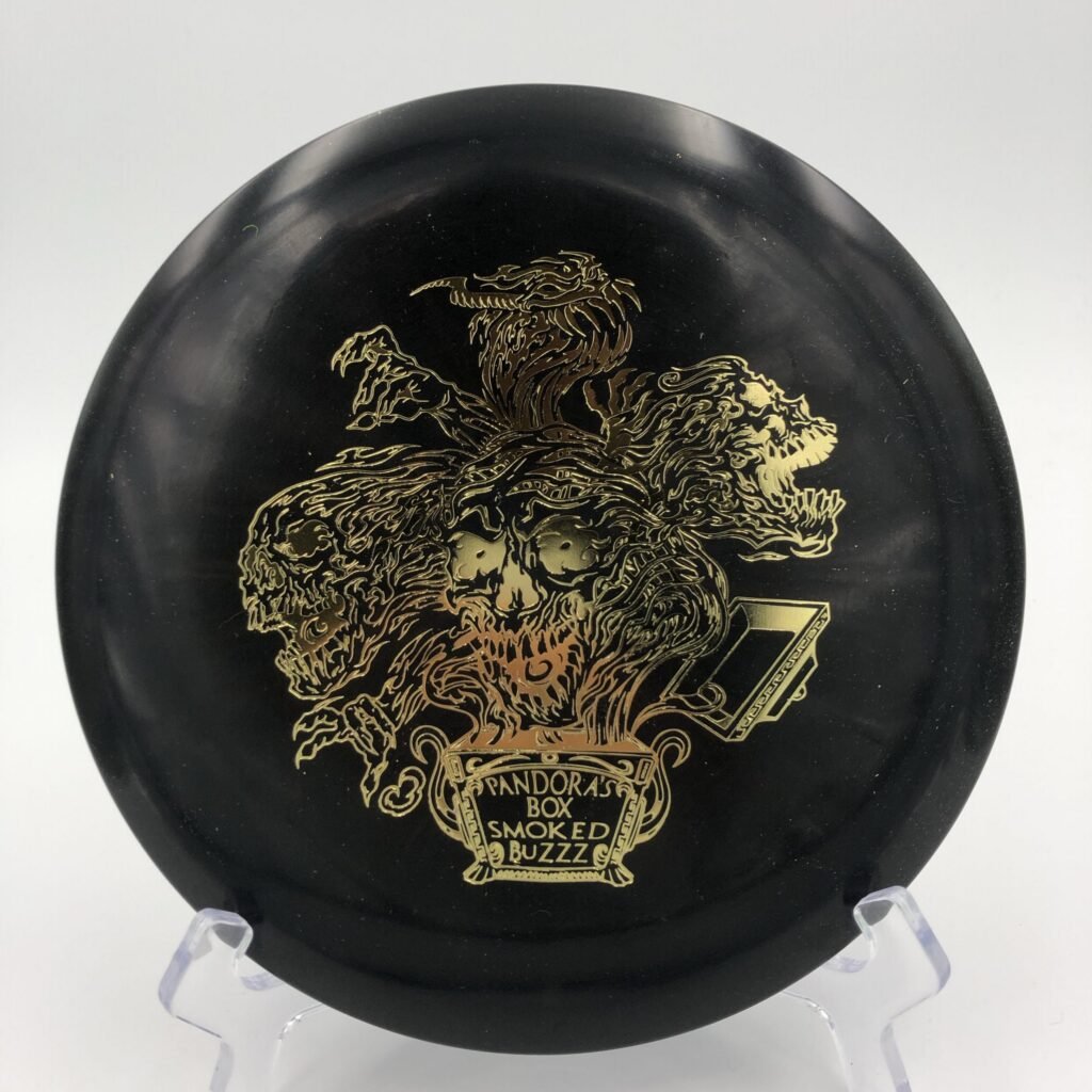 Top view of smoky multicolor Discraft Buzzz in Z plastic special edition.