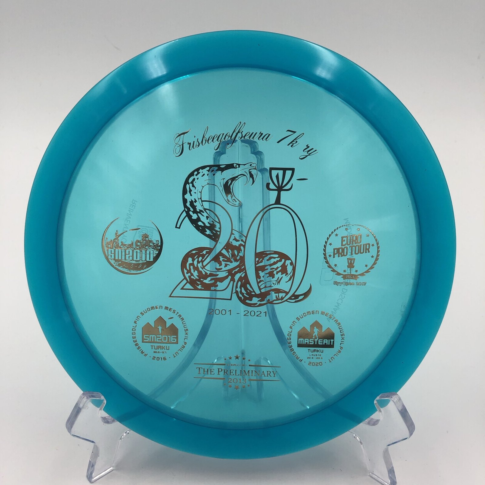 Main view of yellow Discmania FD in C-line plastic.