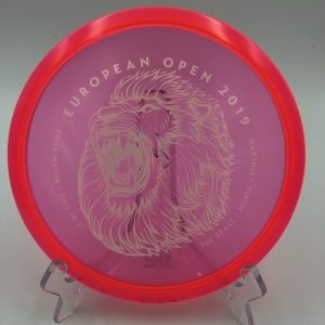 Top view of yellow Innova Lion in Champion plastic - European Open Special Edition.