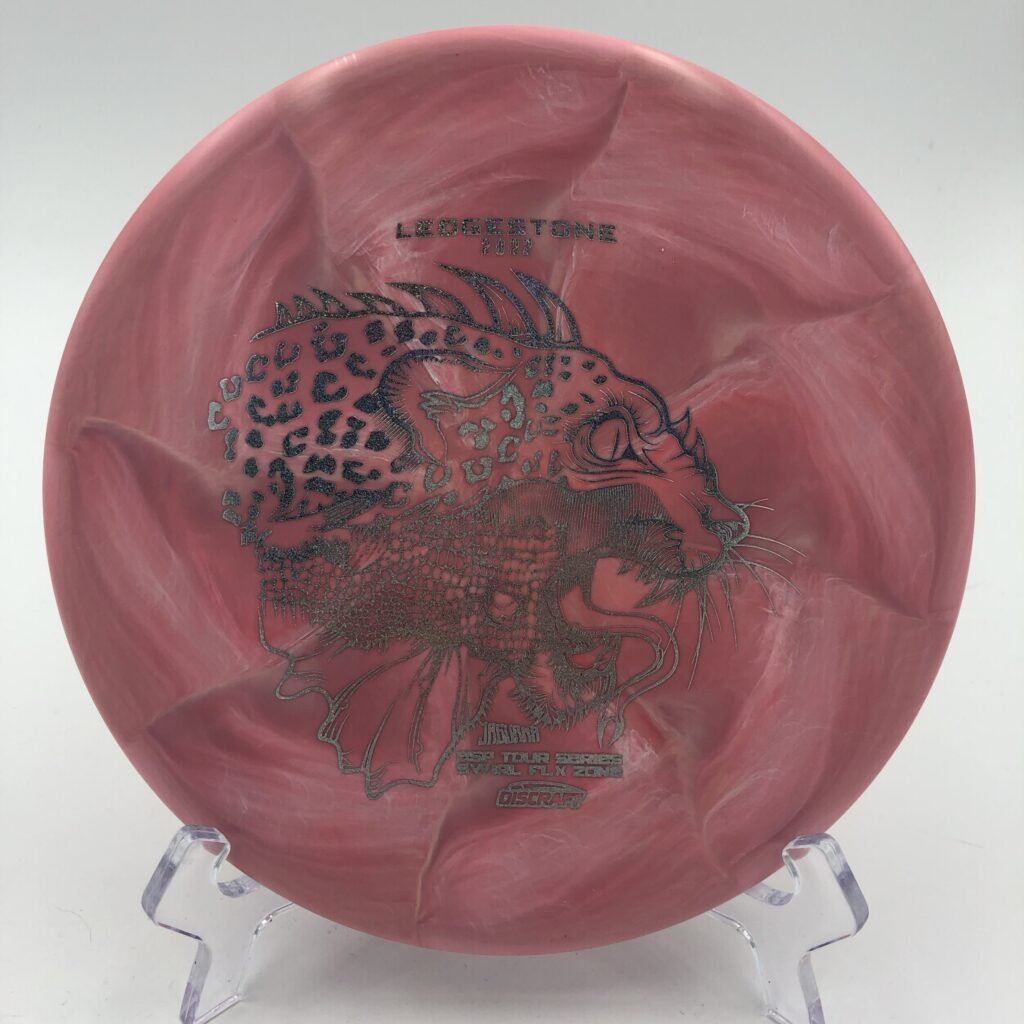 Top view of blue Discraft Zone in ESP Swirl FLX plastic 2022 Ledgestone Edition.