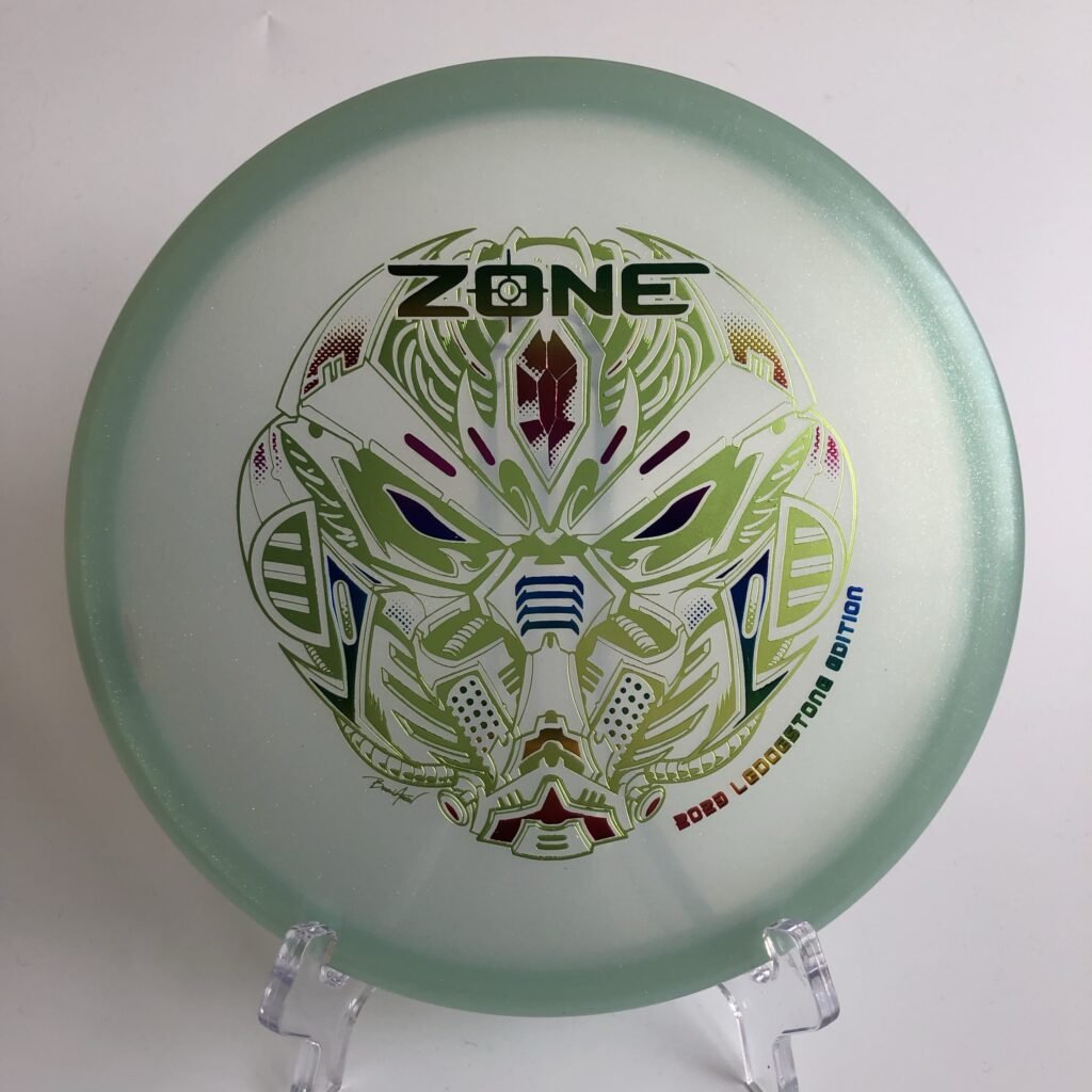 Top view of ColorShift Discraft Zone in Z plastic - 2023 Ledgestone Edition with vibrant color shifting effect.