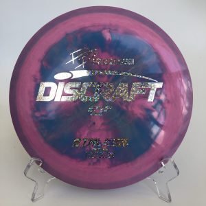 Main view of opaque yellow Discraft Stalker in ESP plastic - 5x Paige Pierce Edition.