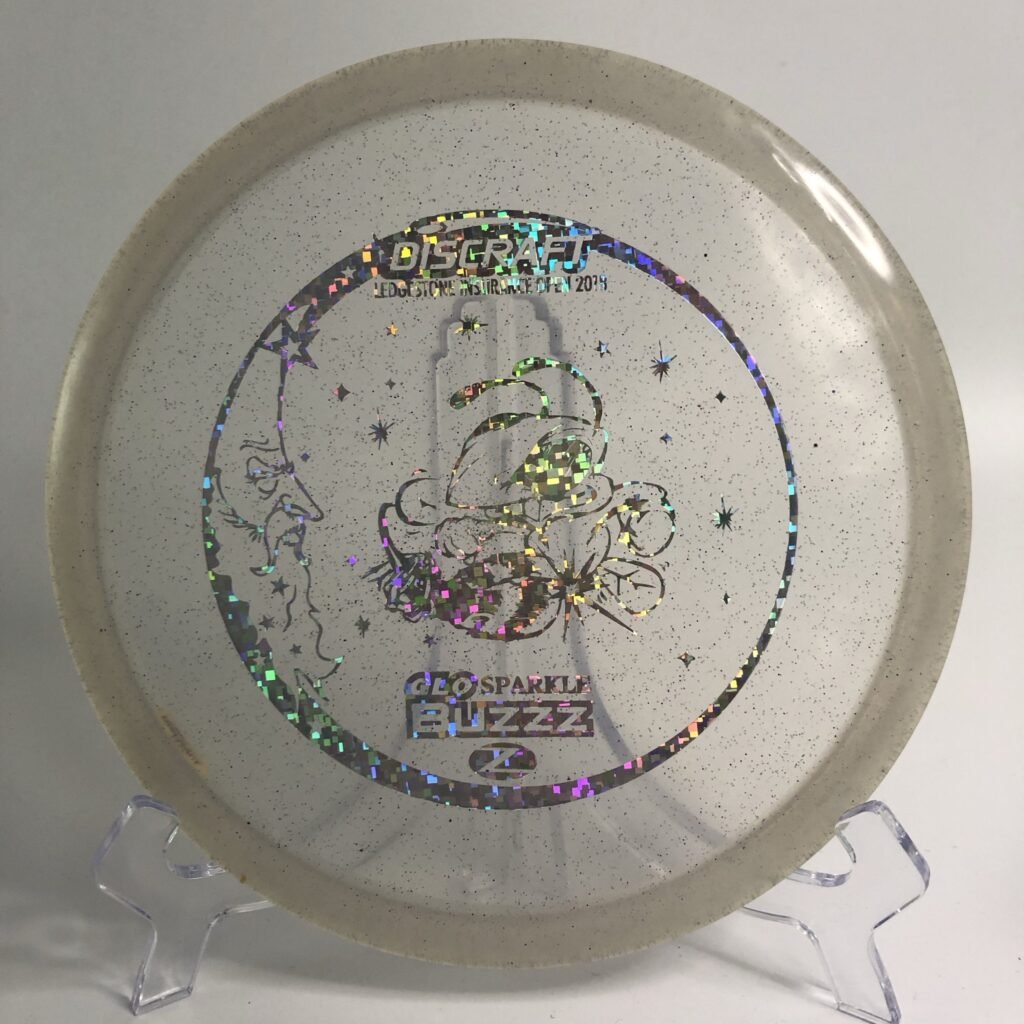 Main product picture of translucent Z Glo Sparkle Discraft Buzzz in Z plastic 2018 Ledgestone Insurance Open Limited Edition.