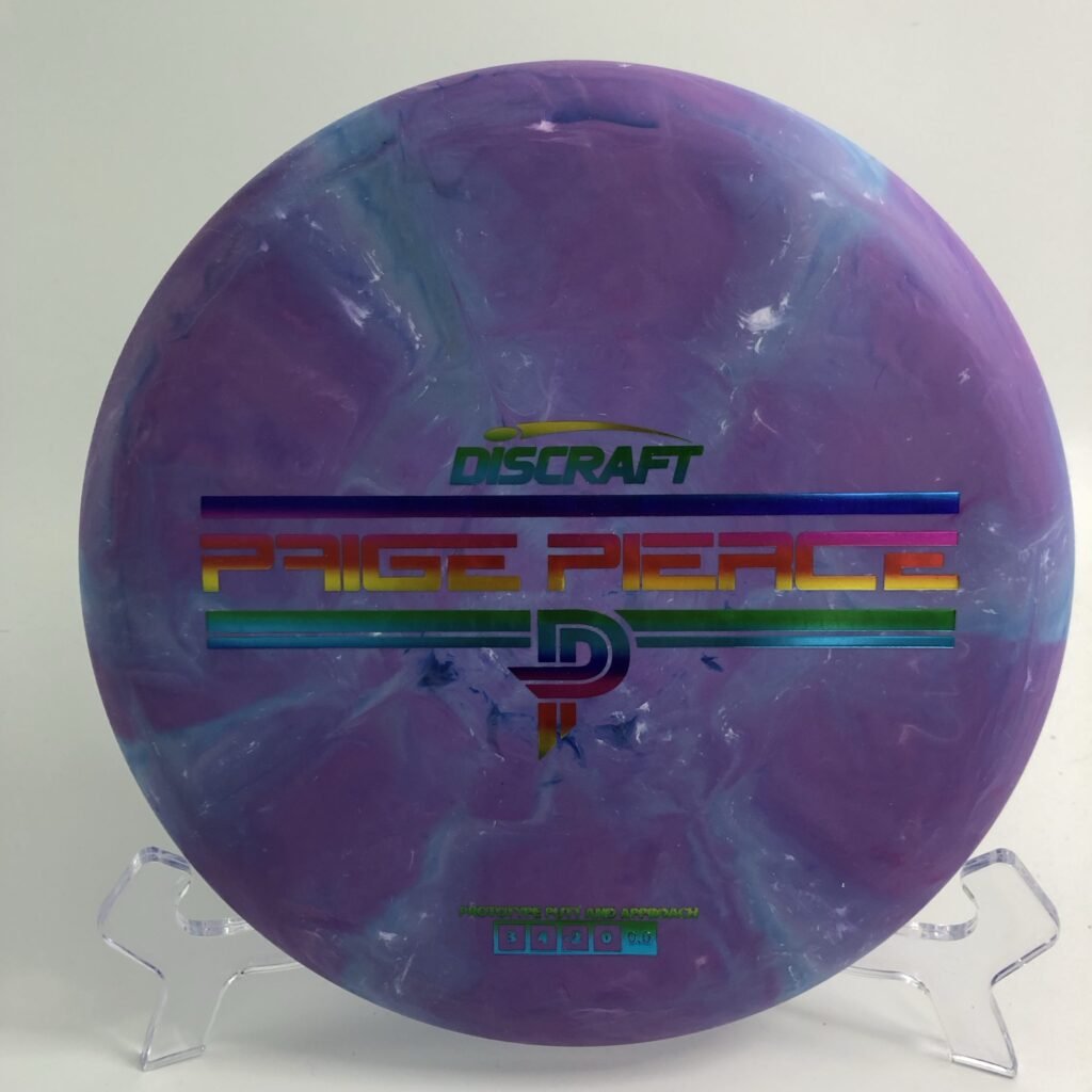 Top view of translucent clear Discraft Prototype Fierce - main run with a smooth finish.