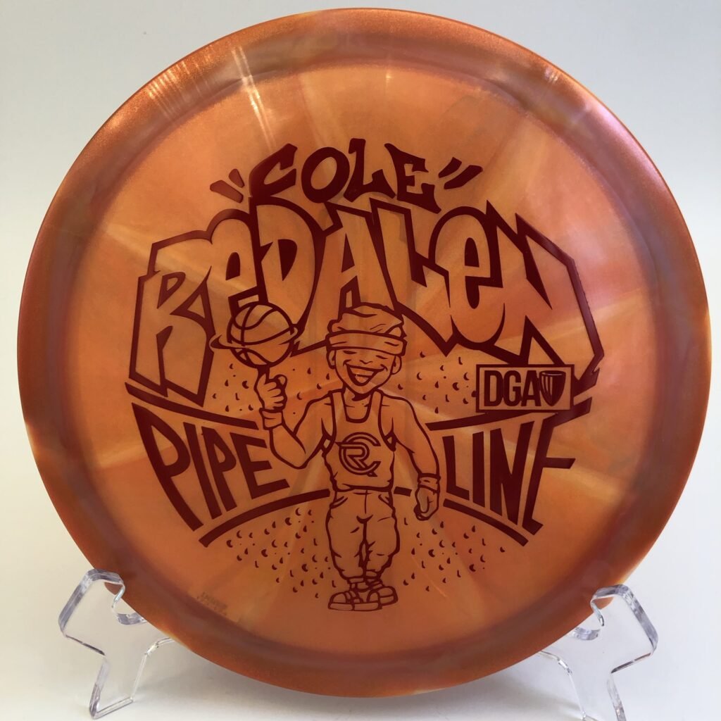 DGA Pipeline in Swirl plastic for the 2024 Tour Series featuring the design of Cole Redalen.