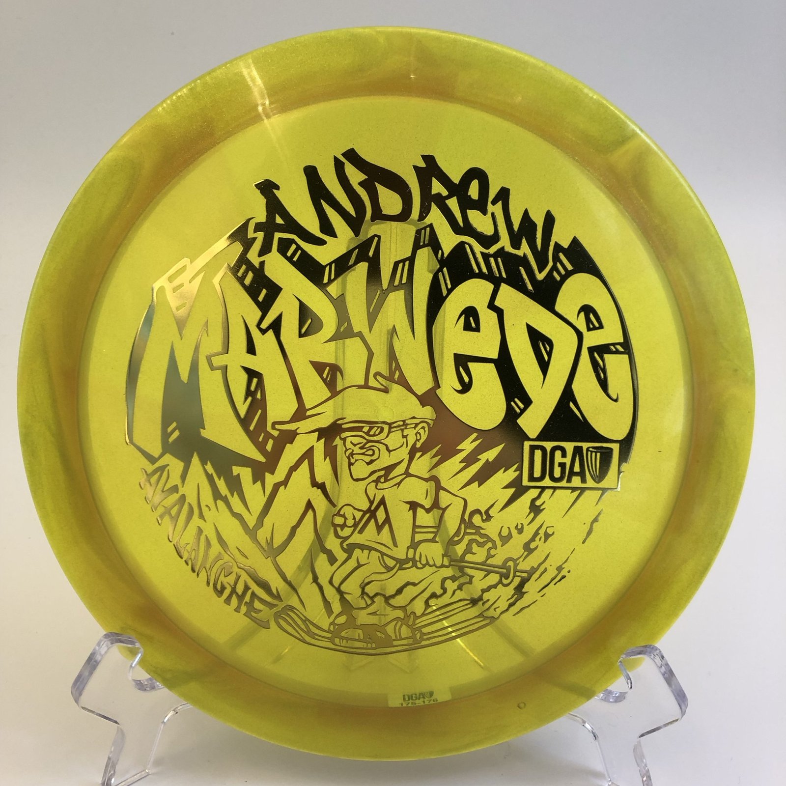 DGA Avalanche in Swirl plastic 2024 Tour Series disc offering a unique flight experience.