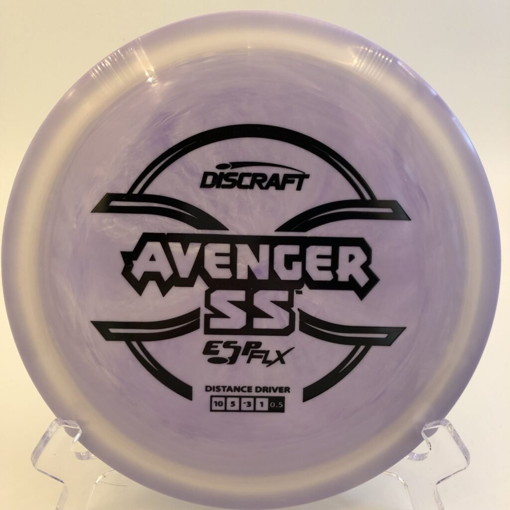 Discraft Avenger SS in ESP FLX plastic with outstanding grip and stability for impressive distance throws.