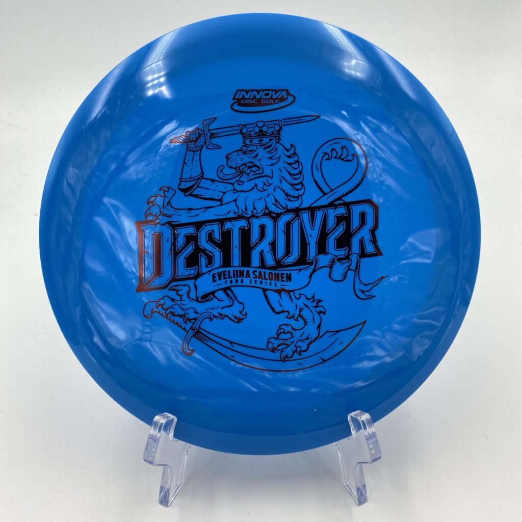 Main view of purple Innova Destroyer in Star plastic - 2021 Eveliina Salonen Tour Series with special stamp.