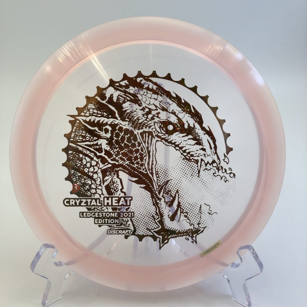 Translucent blue Discraft CryZtal Heat - 2021 Ledgestone Limited Edition with shimmering foil stamp.
