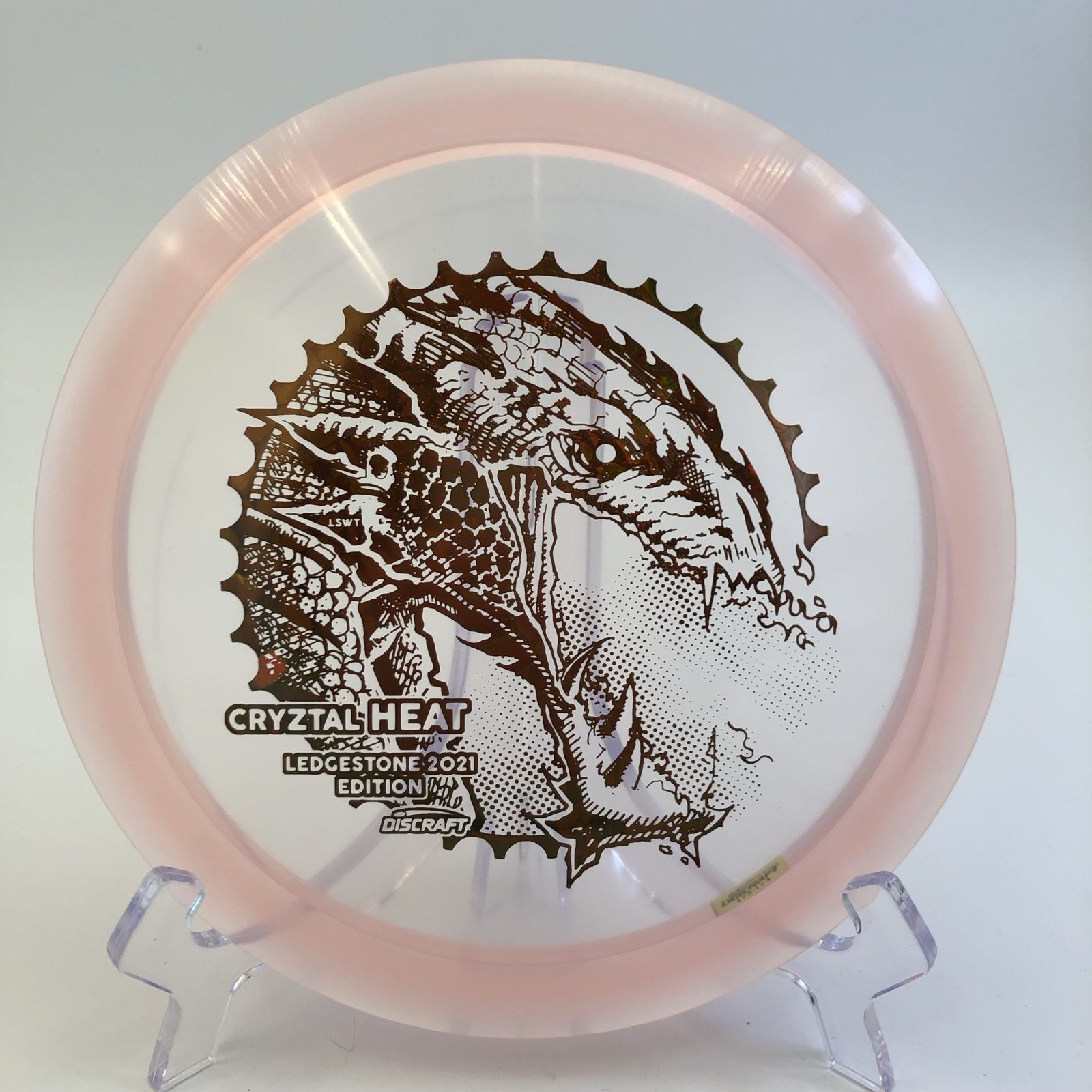 Translucent blue Discraft CryZtal Heat - 2021 Ledgestone Limited Edition with shimmering foil stamp.
