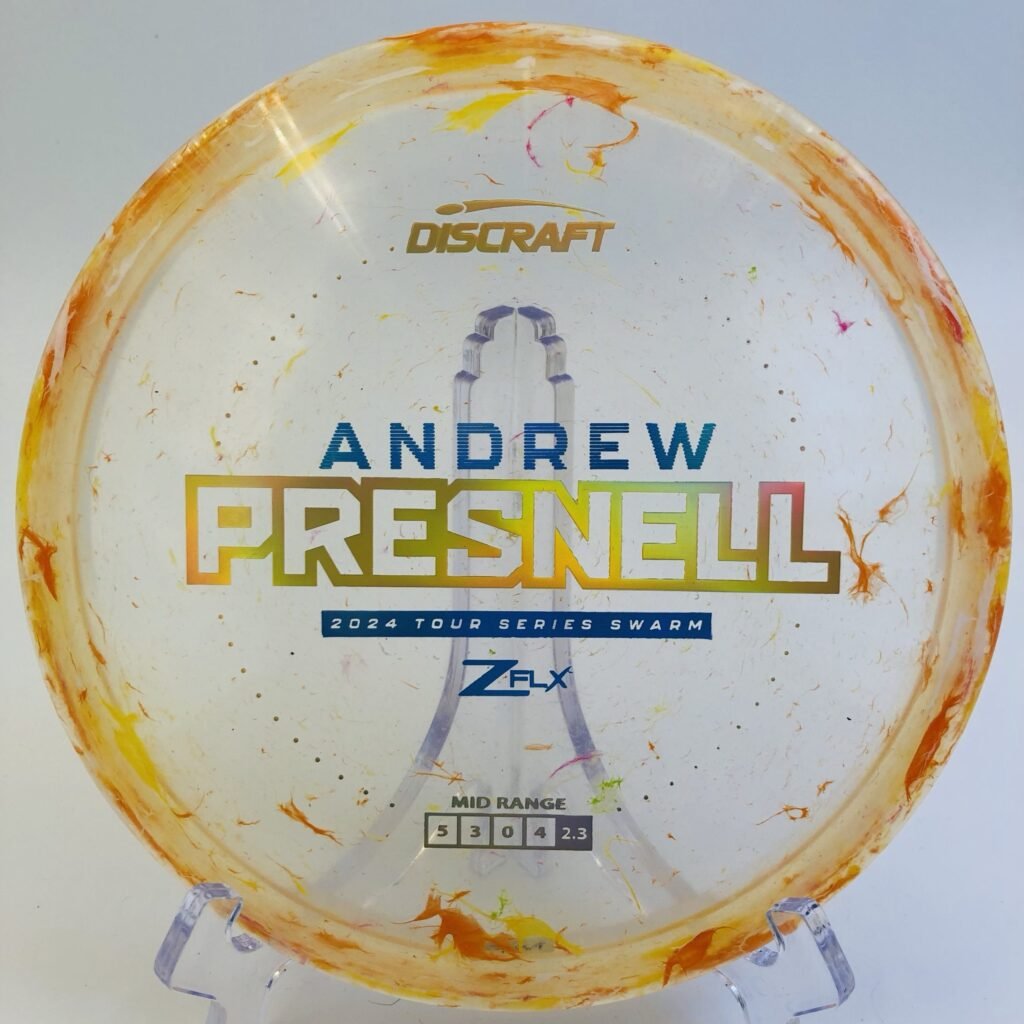 Discraft Swarm in Jawbreaker Z FLX plastic - 2024 Tour Series featuring a durable, grippy feel for optimal performance.