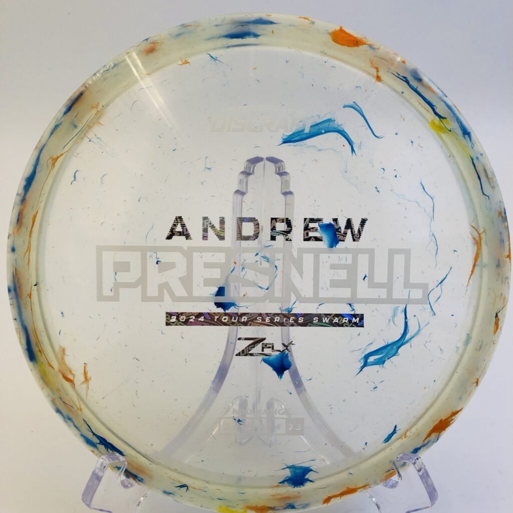 Discraft Swarm in Jawbreaker Z FLX plastic 2024 Tour Series with vibrant stamp.