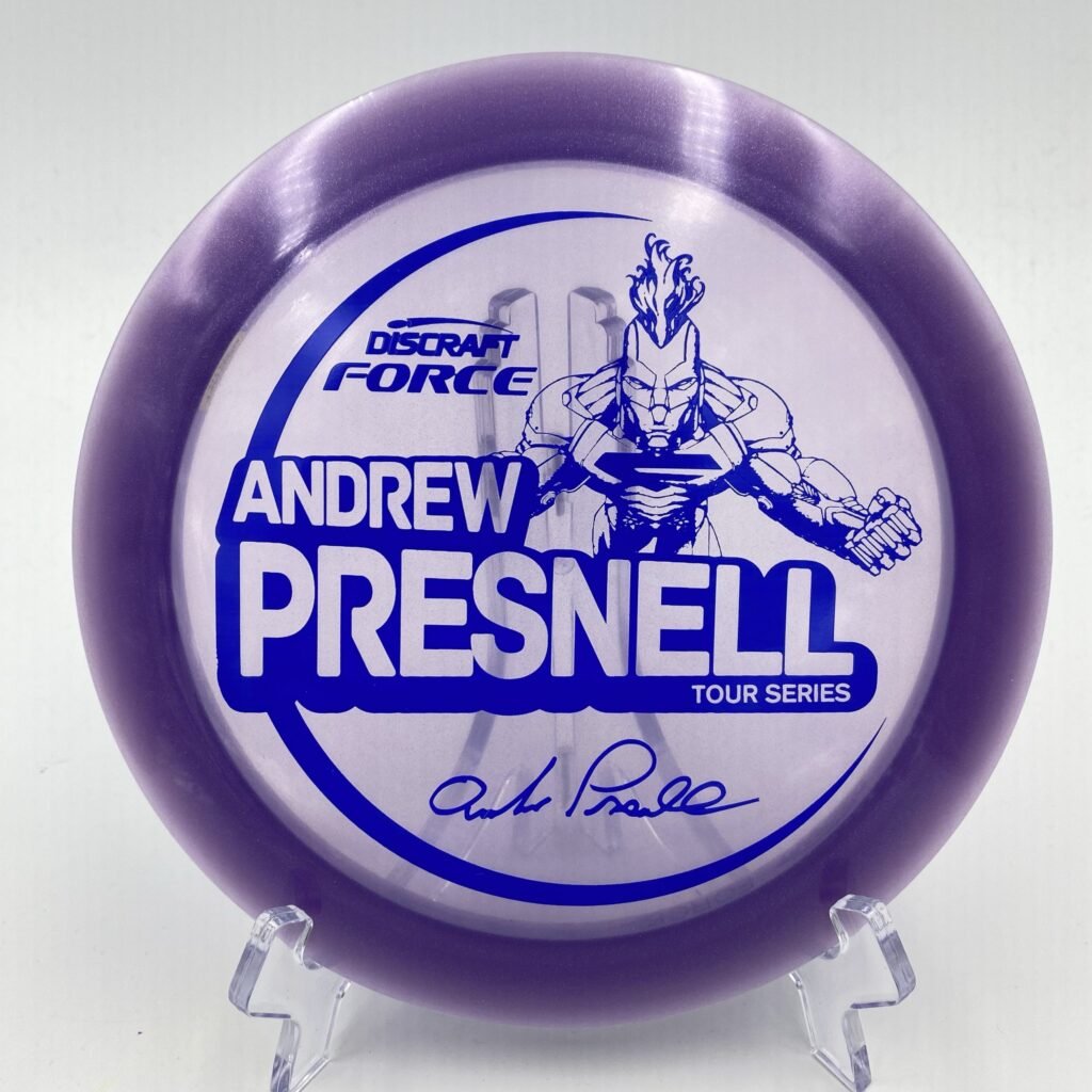 Top view of metallic Discraft Force in Z plastic 2021 Andrew Presnell Tour Series.