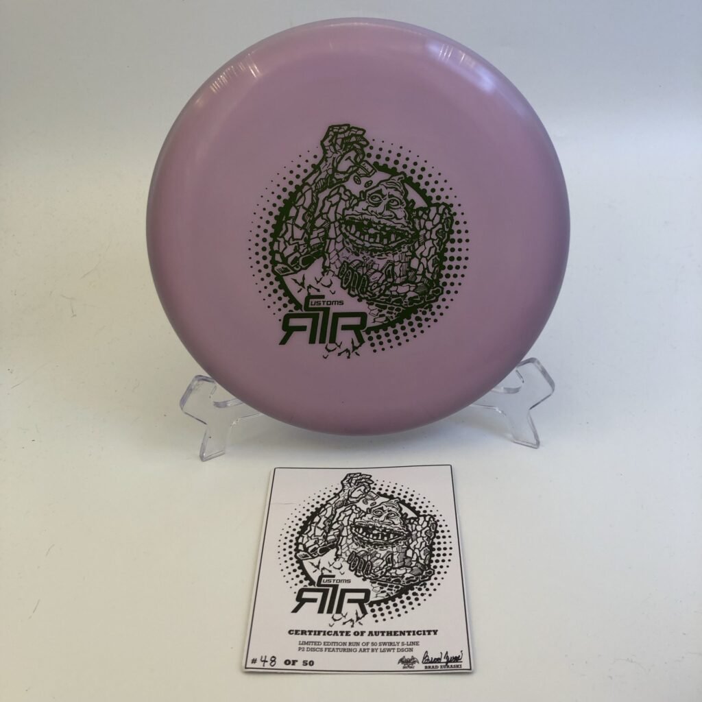 Discmania P2 in S-line plastic Limited Edition featuring artwork by LSWT DSGN.