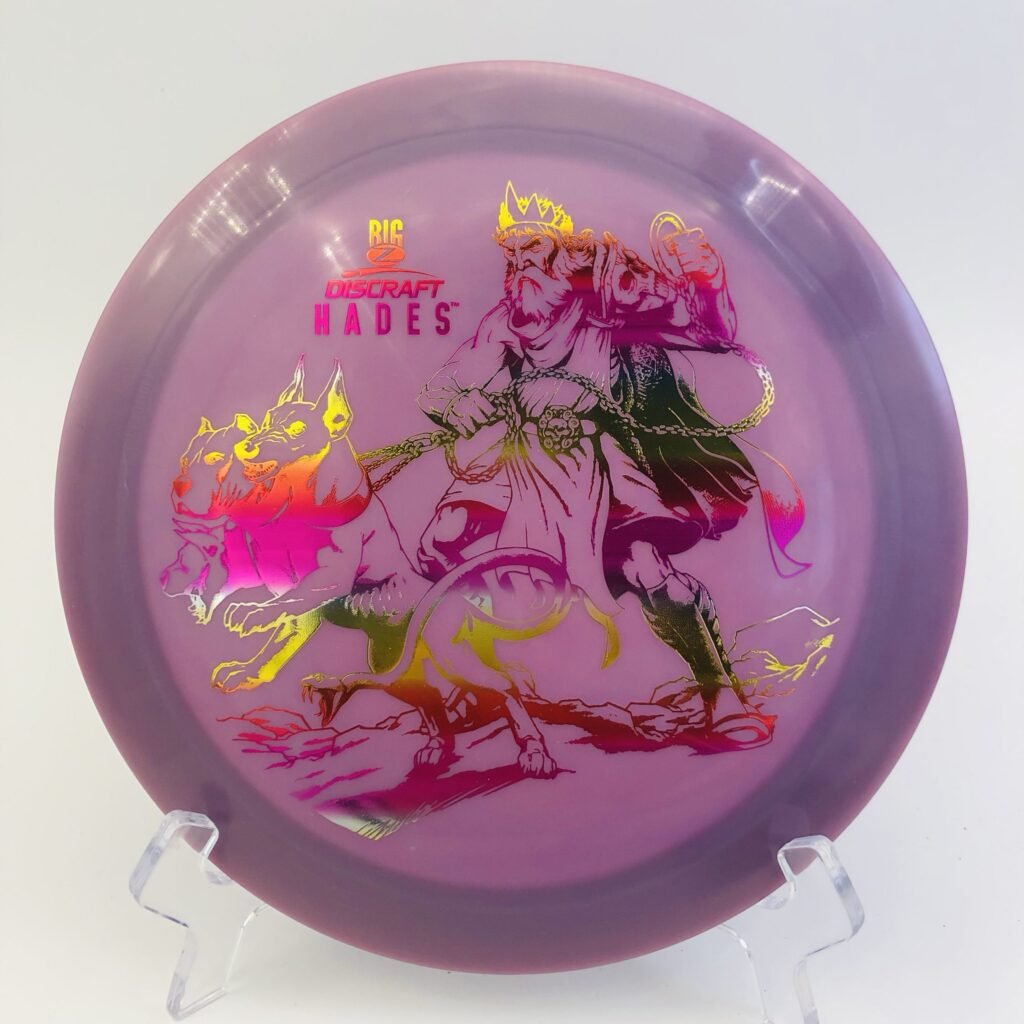 Translucent Big Z Discraft Hades in 173-174g weight - 2023 Paul McBeth signature edition with vibrant swirl patterns.