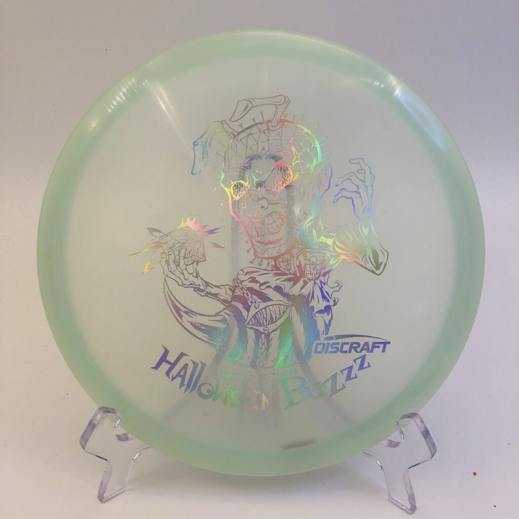 Discraft Buzzz in Z Glo plastic Halloween 2020 'Hellraizzzer' special edition.
