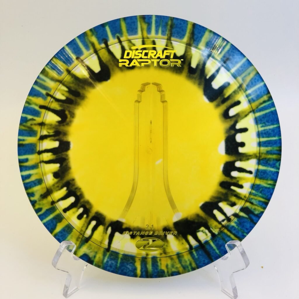 Discraft Raptor in Z plastic Fly Dye design.